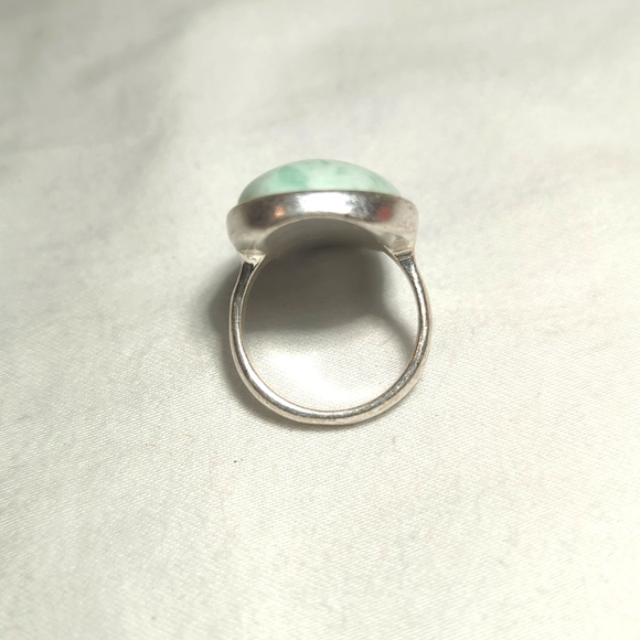 Natural Gemstone Ring Silver Band Size 8 - Picture 2 of 6